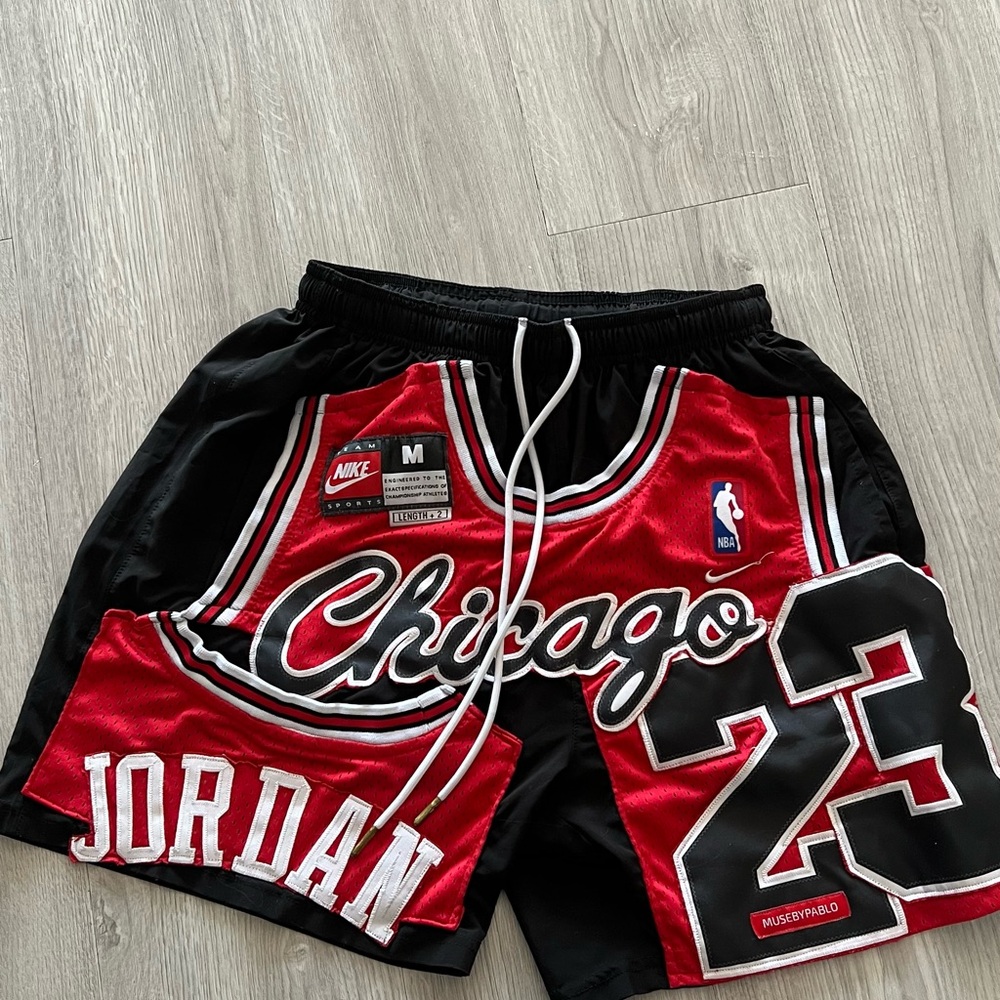 Re-worked / Upcycled Chicago Bulls Jordan Shorts